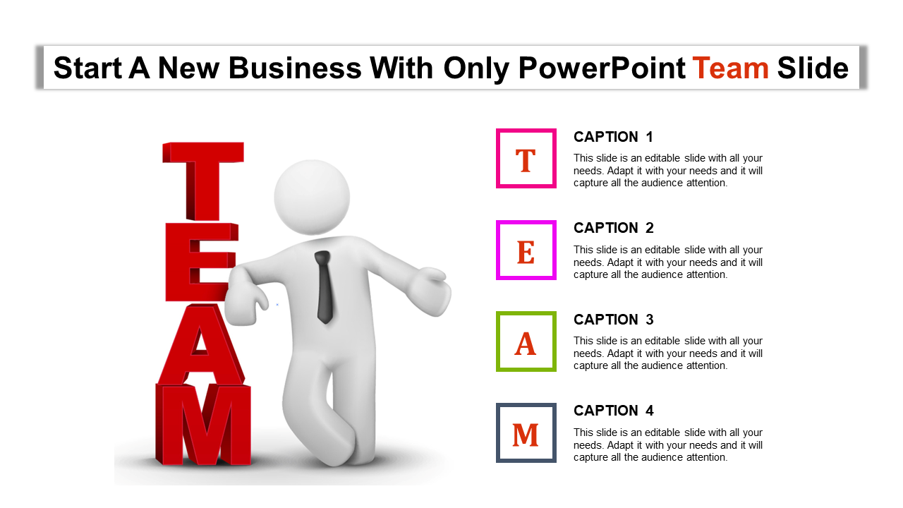 Start A New Business With Team PowerPoint Slides